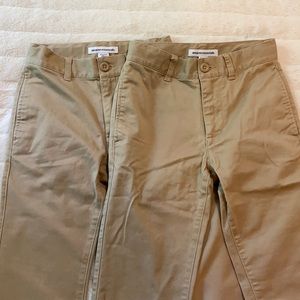 2 Pairs of Amazon Essentials Khaki Uniform Pants